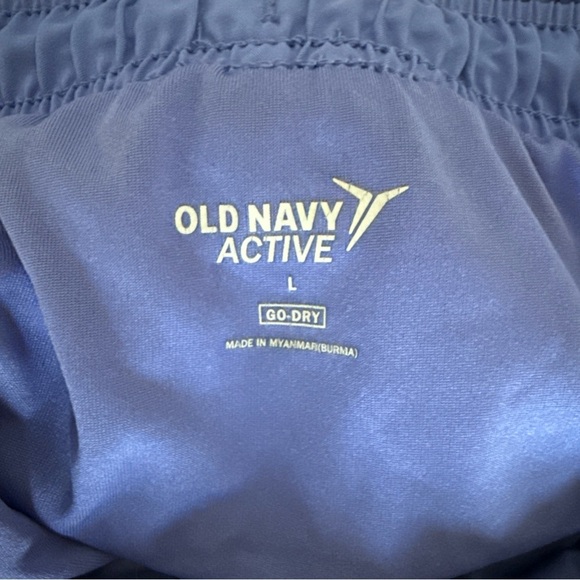 WOMENS OLD NAVY GO DRY SHORTS SIZE L PURPLE ELASTIC WAIST DRAWSTRING - Picture 5 of 7